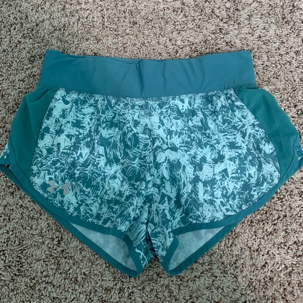 Under Armor running shorts. Blue. Small.